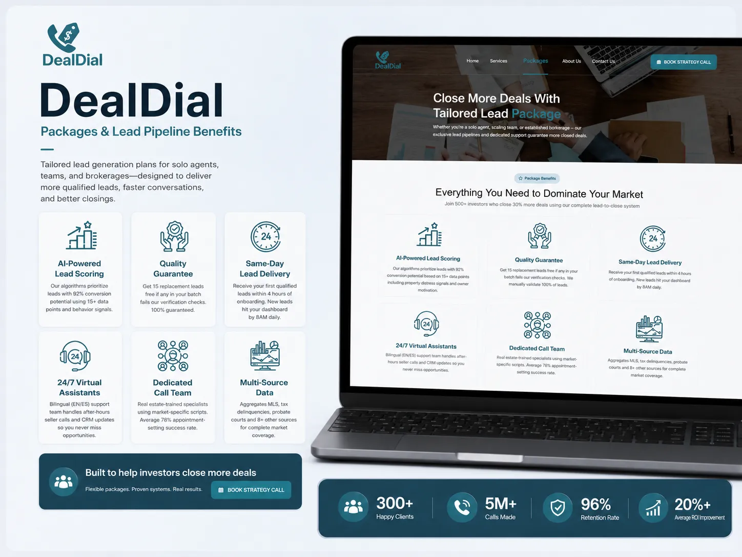 Page view from the DealDial marketing site