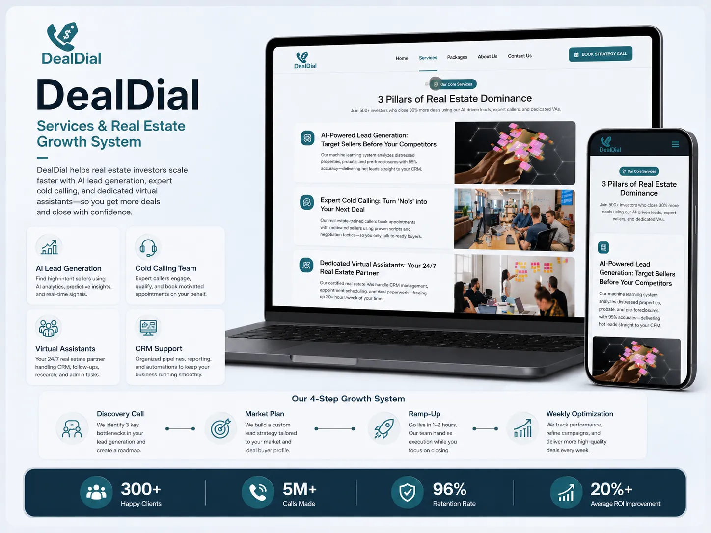 Interface screen from the DealDial website