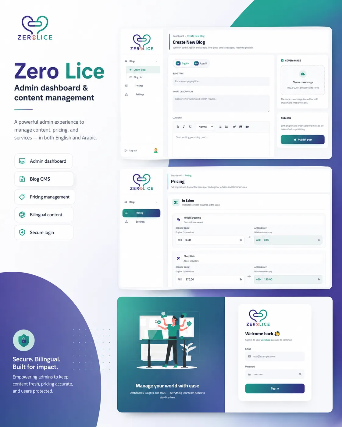 Screen from the Zero Lice website for UAE families